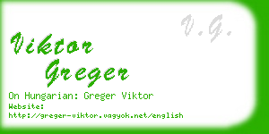 viktor greger business card